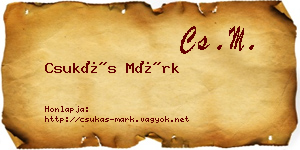 Csukás Márk névjegykártya