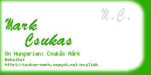 mark csukas business card