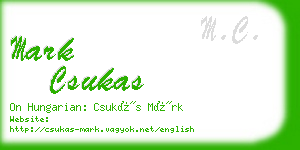 mark csukas business card